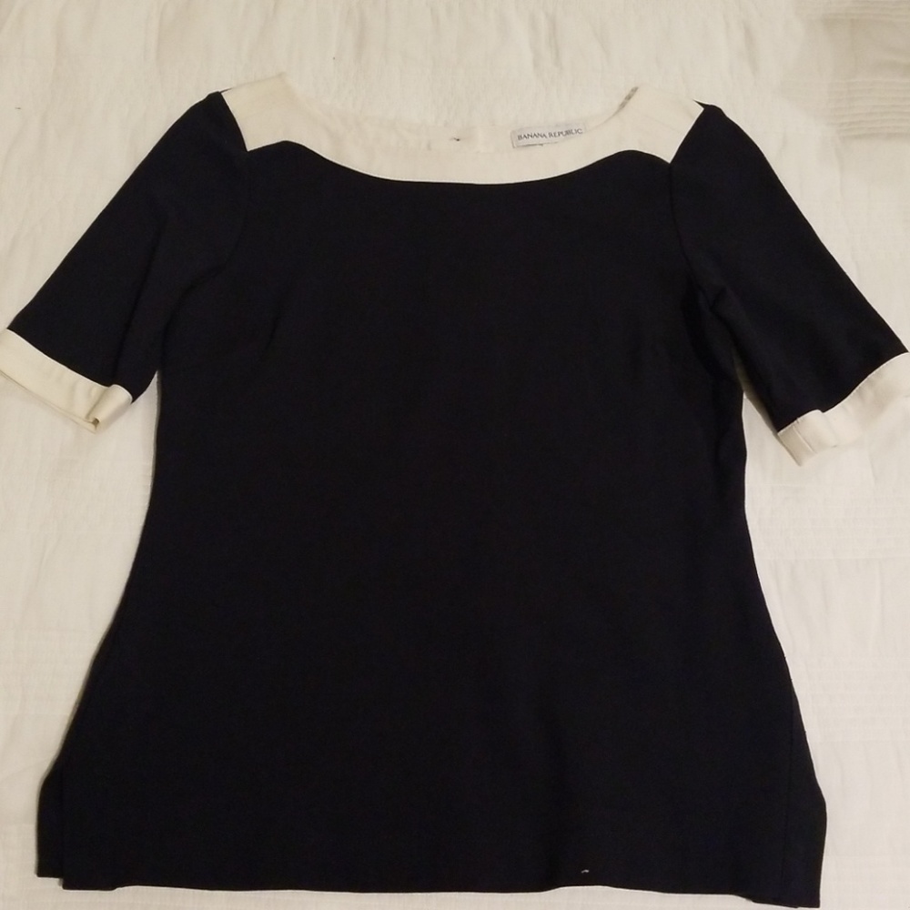 Banana Republic boat neck quarter sleeve